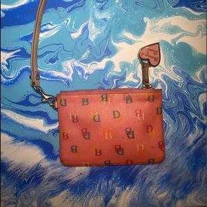 Vintage Dooney & Bourke Pink coin purse keychain bag